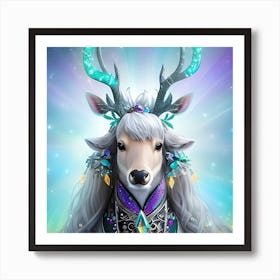 Deer With Horns Art Print