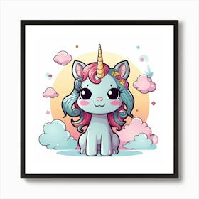 Cute Unicorn 785 Art Print