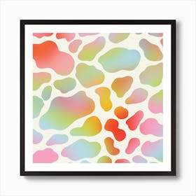 Colorful Cow Spots Art Print