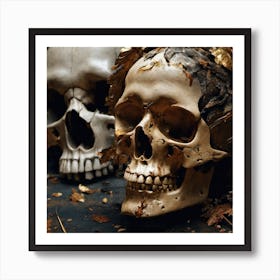 Decaying Skull 1 Art Print