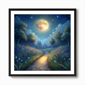 Path To The Moon Art Print