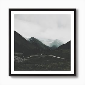 Moody Mountains Square Art Print