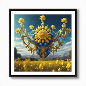 Sunflowers In The Field 4 Art Print