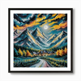 Road To The Mountains Art Print