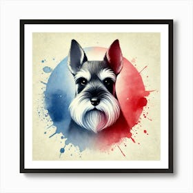 Watercolor Miniature Schnauzer 1 Art Print