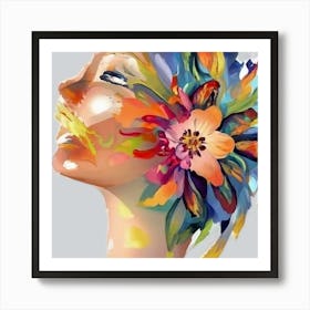 Abstract Empowered Elegant Woman Art Print