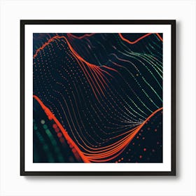 Abstract Wave Pattern 11 Art Print