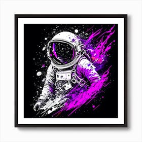 Astronaut Psicodelic4 Art Print