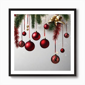 Christmas Ornaments 123 Art Print