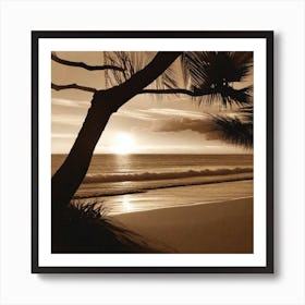 Sunset At The Beach 406 Art Print