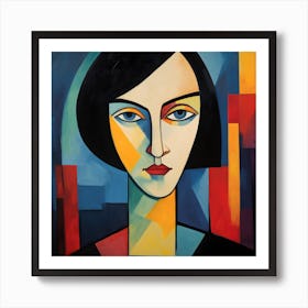 Abstract Portrait Of A Woman 1 Art Print