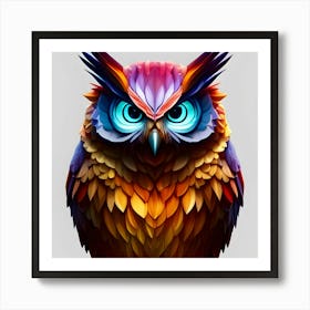 Colorful Owl 25 Art Print