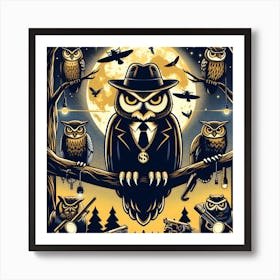 Owls maffia 1 Art Print