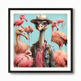 Flamingos 11 Art Print