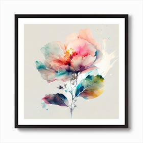 Watercolor Flower Abstract 9 Art Print