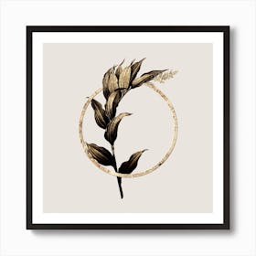 Gold Ring Treacleberry Glitter Botanical Illustration n.0256 Art Print
