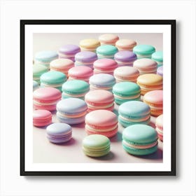 Pastel Macarons Art Print