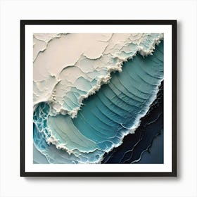 Abstract Wave Painting 1 Art Print