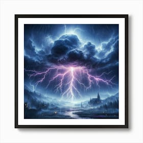 Lightning In The Sky 29 Art Print