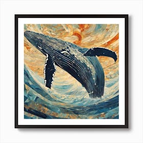 Radiant Humpback Whale Art Print