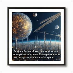 Imagine A World Was A Universe Waiting For An Epsilon Megastructure Art Print