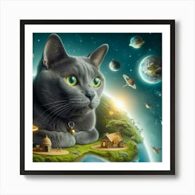 Cat In Space 1 Art Print