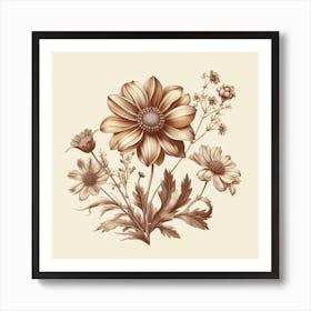 Dahlias 1 Art Print