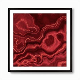 Red Agate Texture 03 Art Print