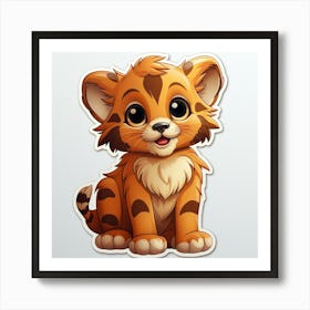 Tiger Cub Sticker Art Print