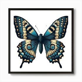 Blue Butterfly 6 Art Print