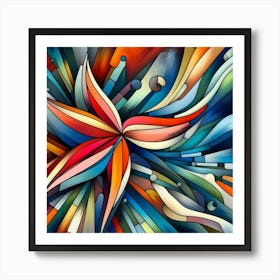 Abstract modernist Starfish 3 Art Print