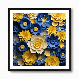 Paper Flower Wall Art 8 Art Print