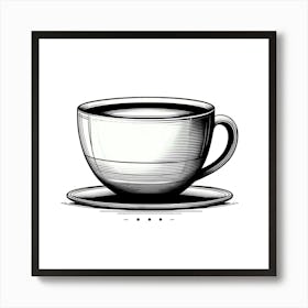 Coffee Cup Vector Illustration 1 Art Print