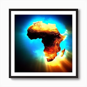 Africa In Space Art Print