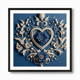 Heart With Flowers 1 Art Print