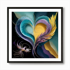 Winged Heart Art Print