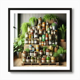 Jars Of Food Art Print