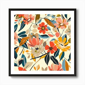 Floral Pattern 1 Art Print