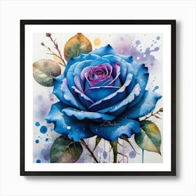 Blue Rose 1 Art Print