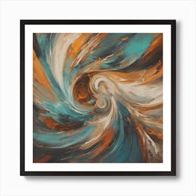 Abstract Swirl Painting ( Bohemian Design ) Art Print