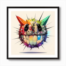 Splatter Art, deadmau5 cat style Art Print