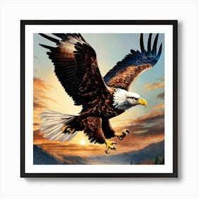 Majestic Eagle Flying (3) Art Print