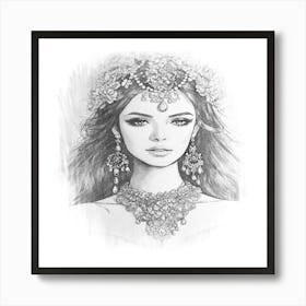 Girl With Jewelry Art Print