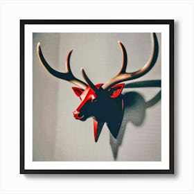 Deer Head Wall Art 2 Art Print