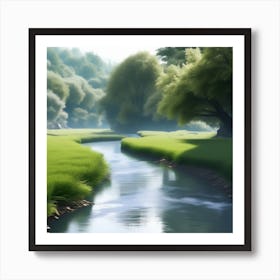 Peaceful Countryside River 2023 11 06t160838 Art Print