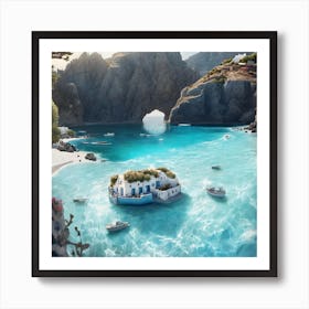 Santorini Island Art Print