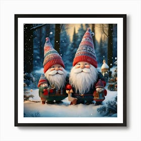 Firefly Enchanting Winter Fairy Tale With Whimsical Gnomes 99312 (2) Art Print