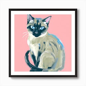 Siamese Cat 01 Art Print