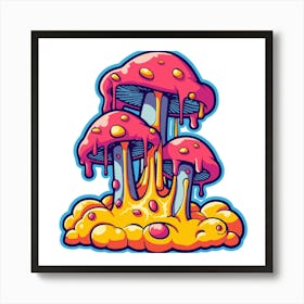 Mushroom Painting Art Print