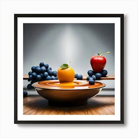 Fruit Bowl with unusual center Art Print